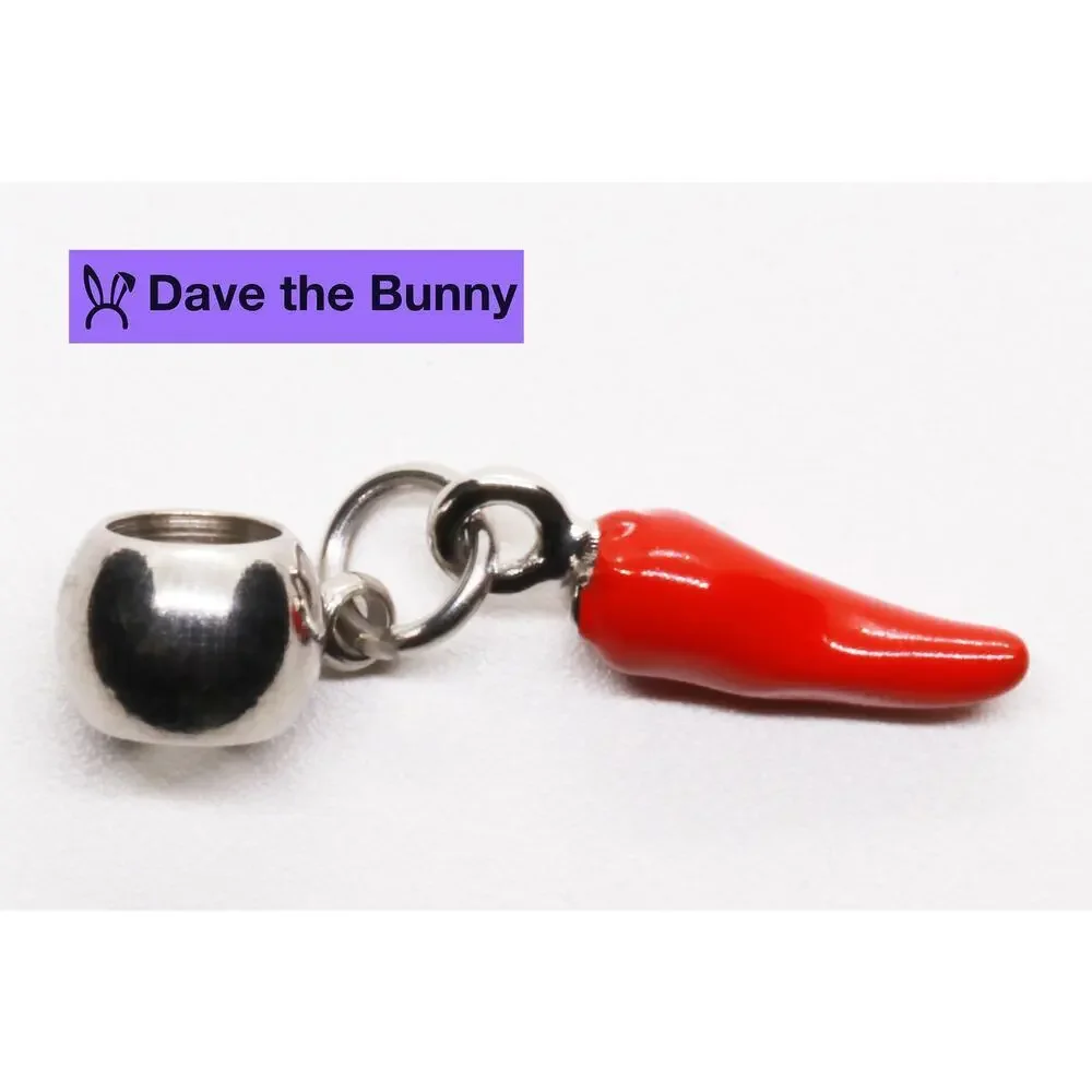 Elegant Red Pepper Charm Pendant - Chili Pepper Jewelry for Red Decor
